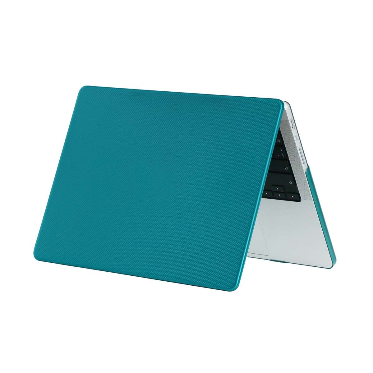 Dot Texture Double Sided Tanned Laptop Case For MacBook Pro 16.2 inch A2485 2021(Dark Cyan)