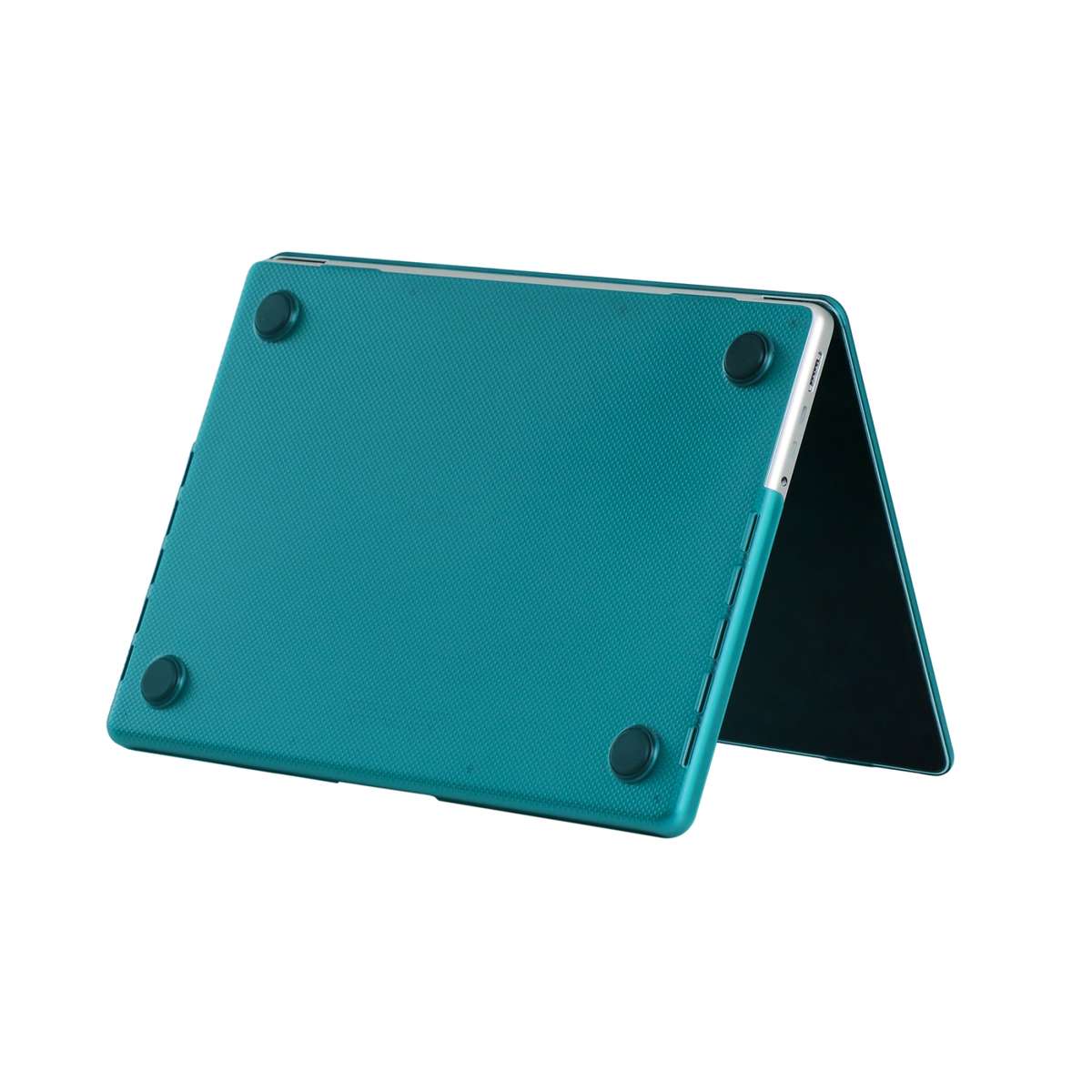 Dot Texture Double Sided Tanned Laptop Case For MacBook Pro 16.2 inch A2485 2021(Dark Cyan)
