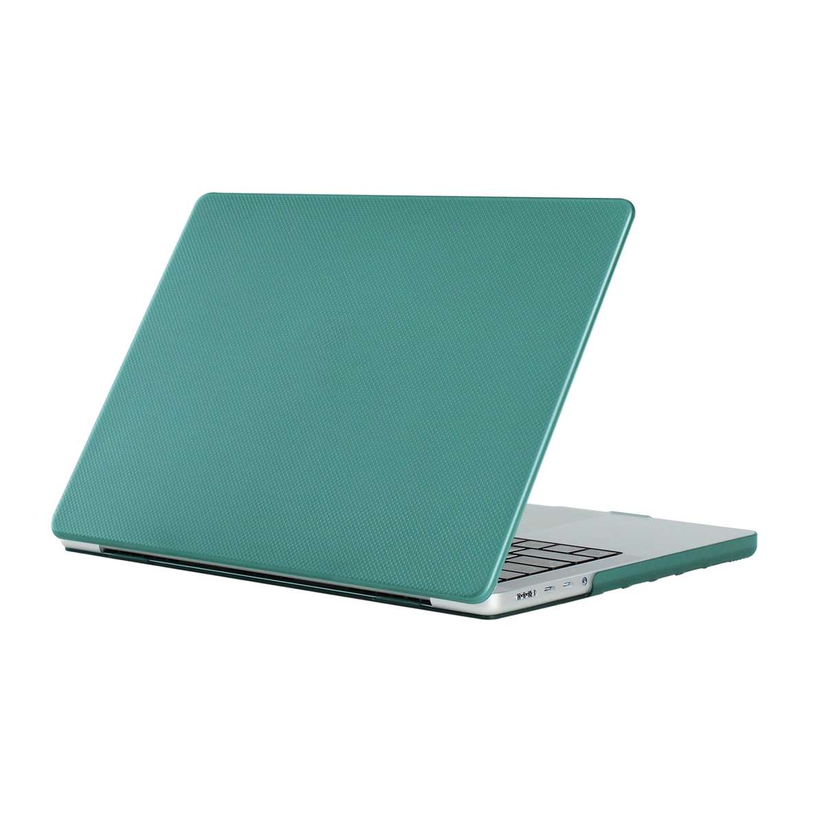 Dot Texture Double Sided Tanned Laptop Case For MacBook Pro 16.2 inch A2485 2021(Dark Green)