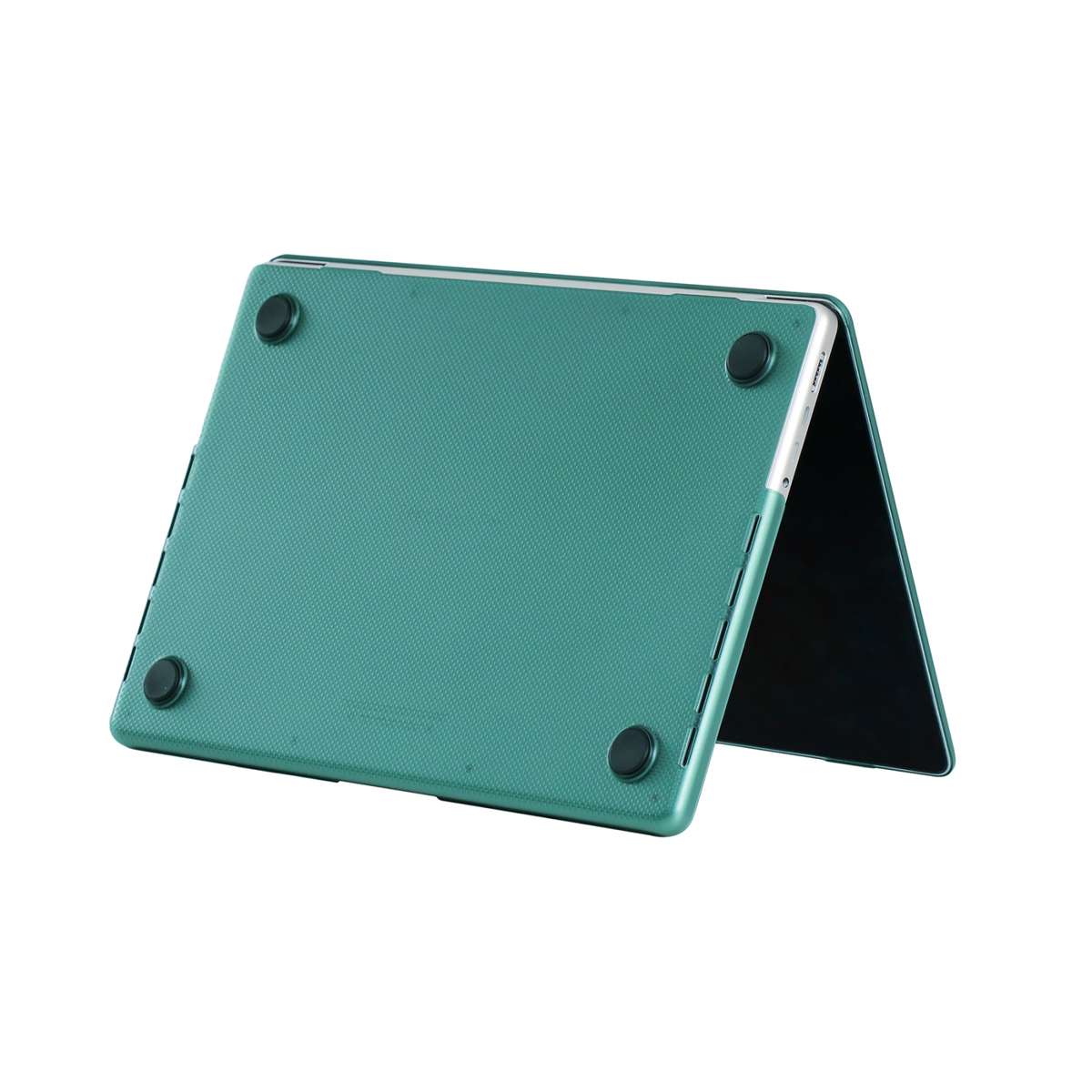 Dot Texture Double Sided Tanned Laptop Case For MacBook Pro 16.2 inch A2485 2021(Dark Green)