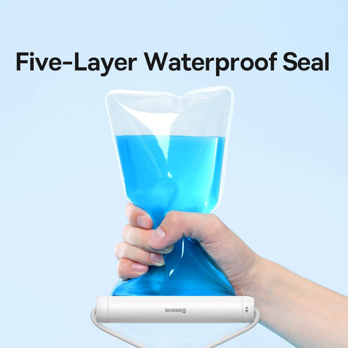 Baseus FMYT000002 Cylinder Slide-cover Waterproof Phone Bag Pro(White)