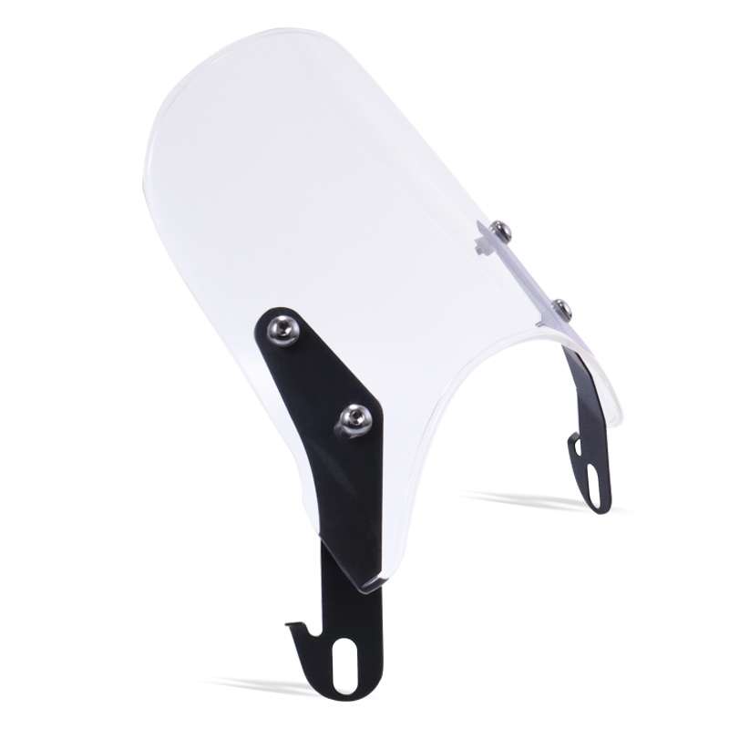 XRL-456120 Motorcycle 5-7 inch Headlight Retro Windshield(Transparent)