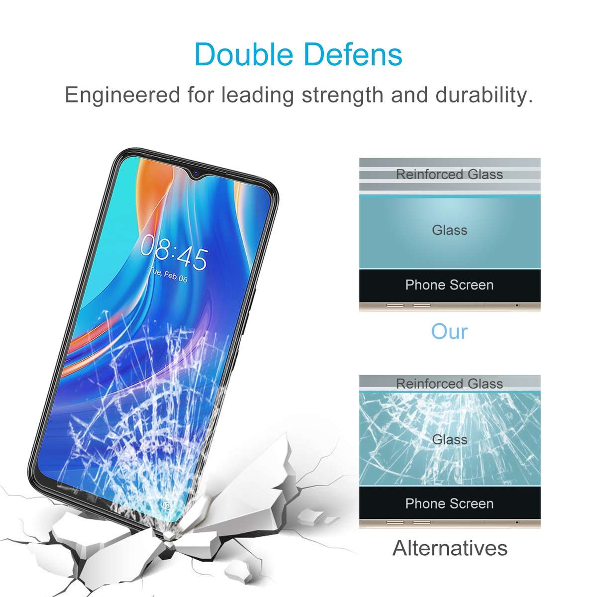 10 PCS 0.26mm 9H 2.5D Tempered Glass Film For Tecno Spark 9 Pro