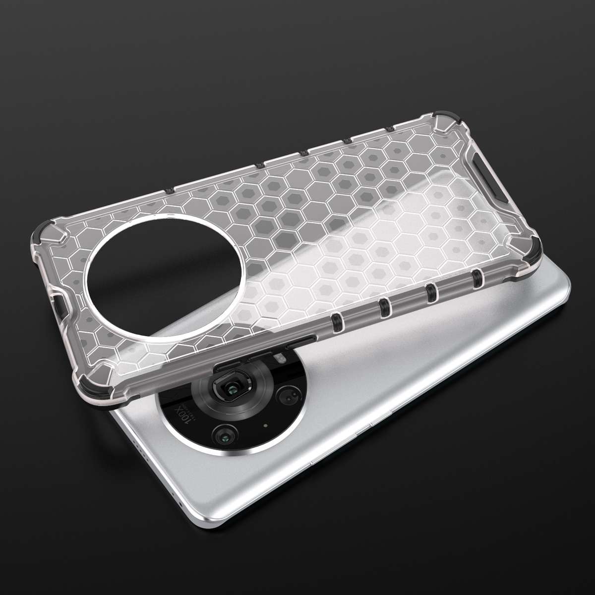 For Honor Magic4 Pro Shockproof Honeycomb PC + TPU Phone Case(Green)