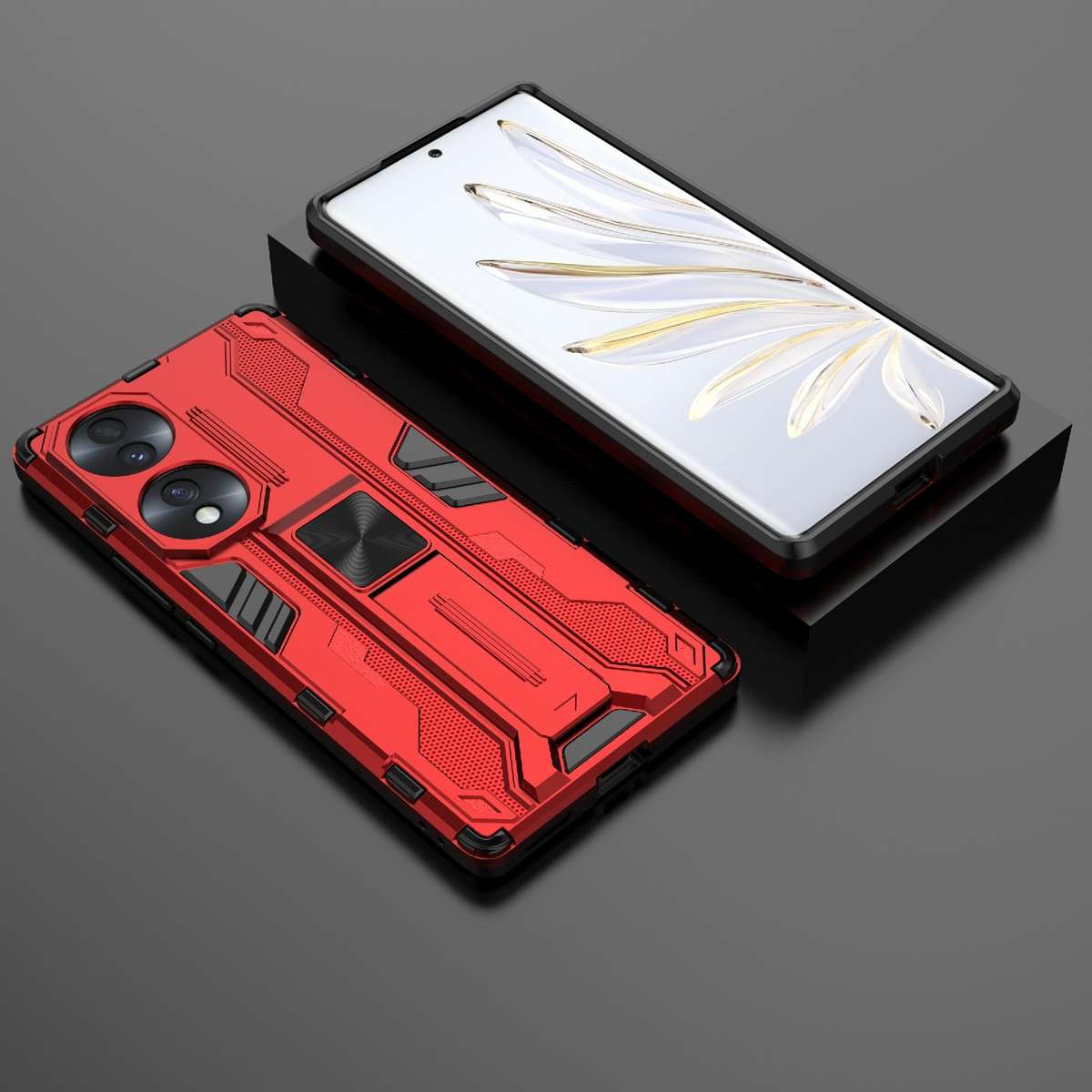 For Honor 70 5G Supersonic PC + TPU Shock-proof Protective Phone Case(Black)