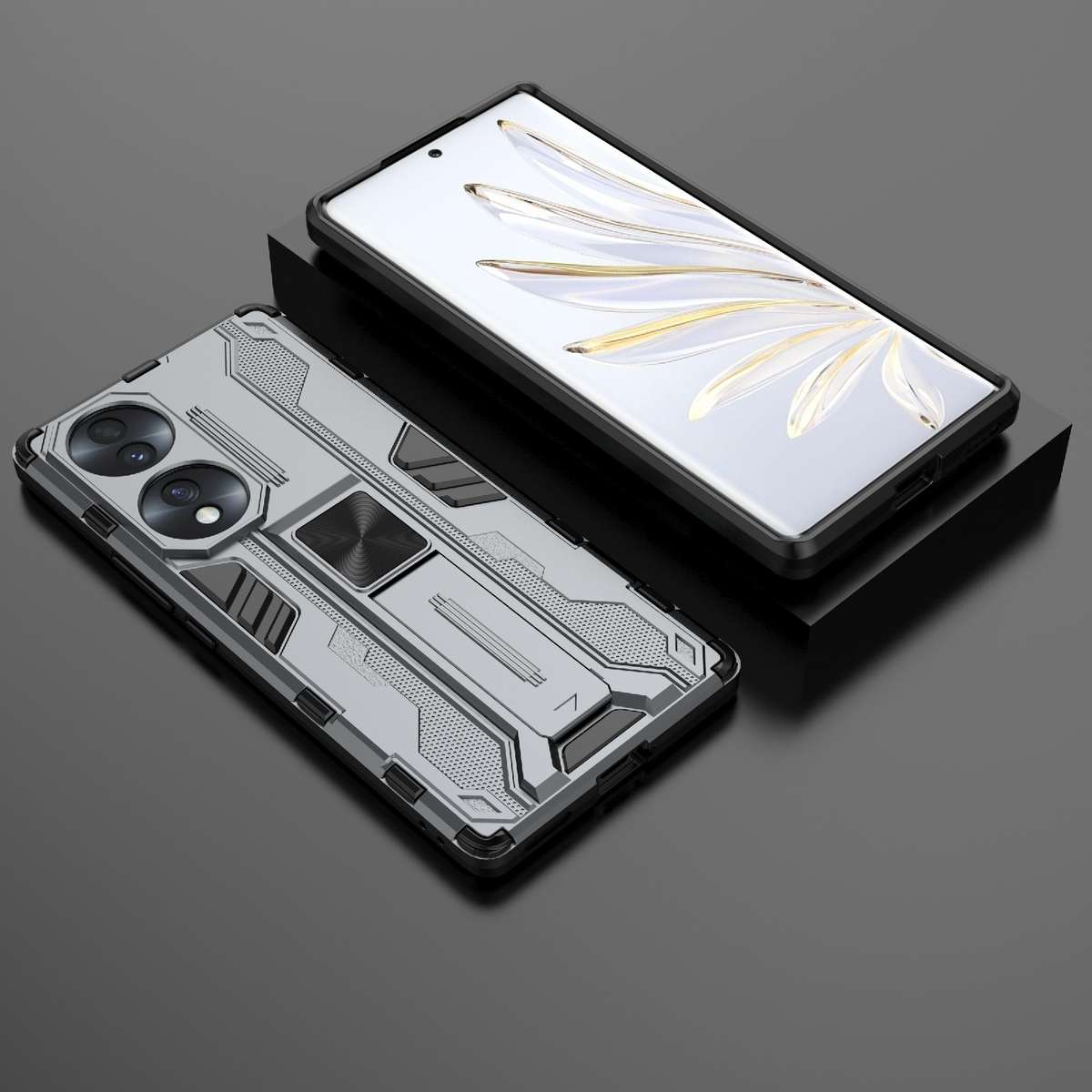 For Honor 70 5G Supersonic PC + TPU Shock-proof Protective Phone Case(Black)