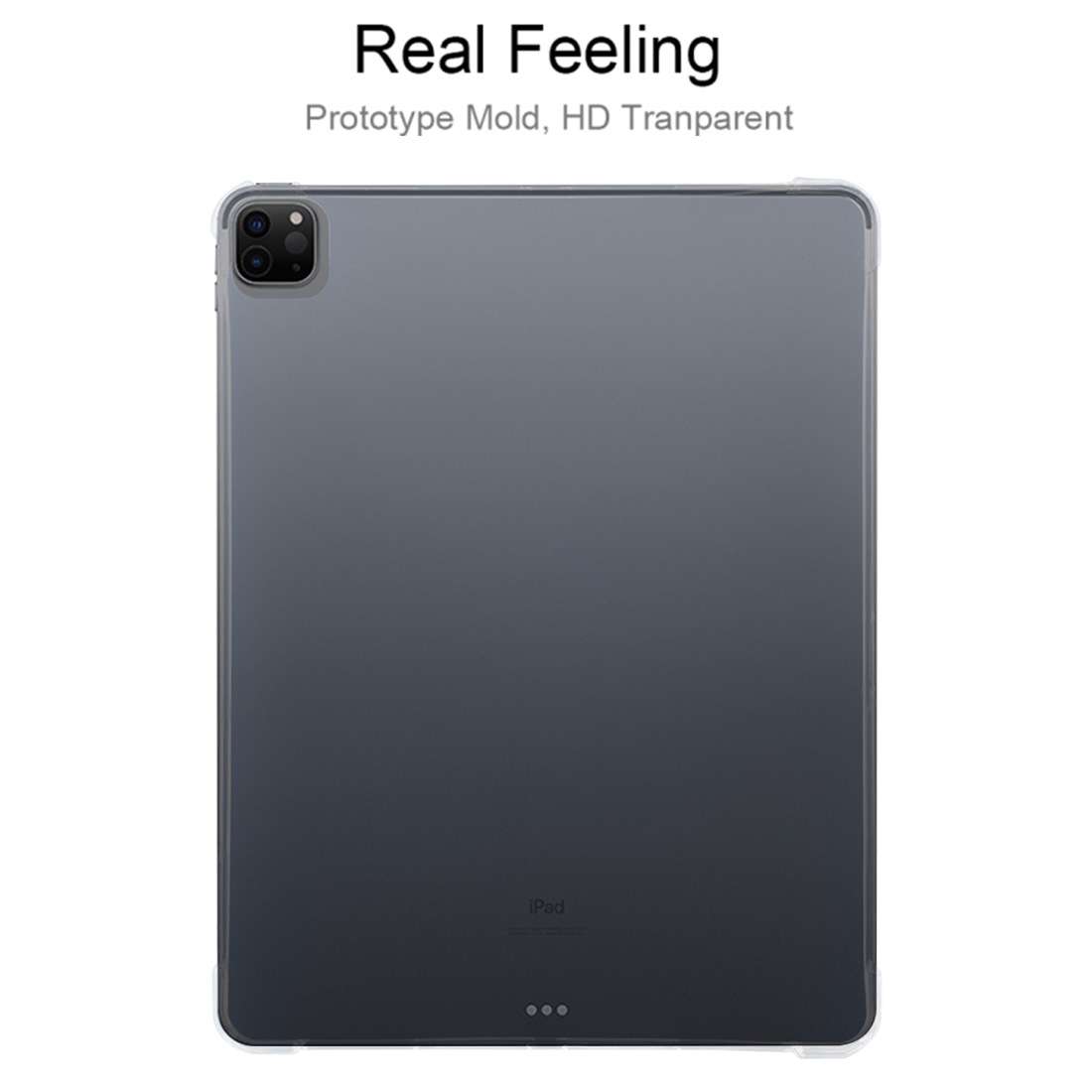 For iPad Pro 12.9 2022 / 2021 / 2020 0.75mm Shockproof Transparent TPU Tablet Case