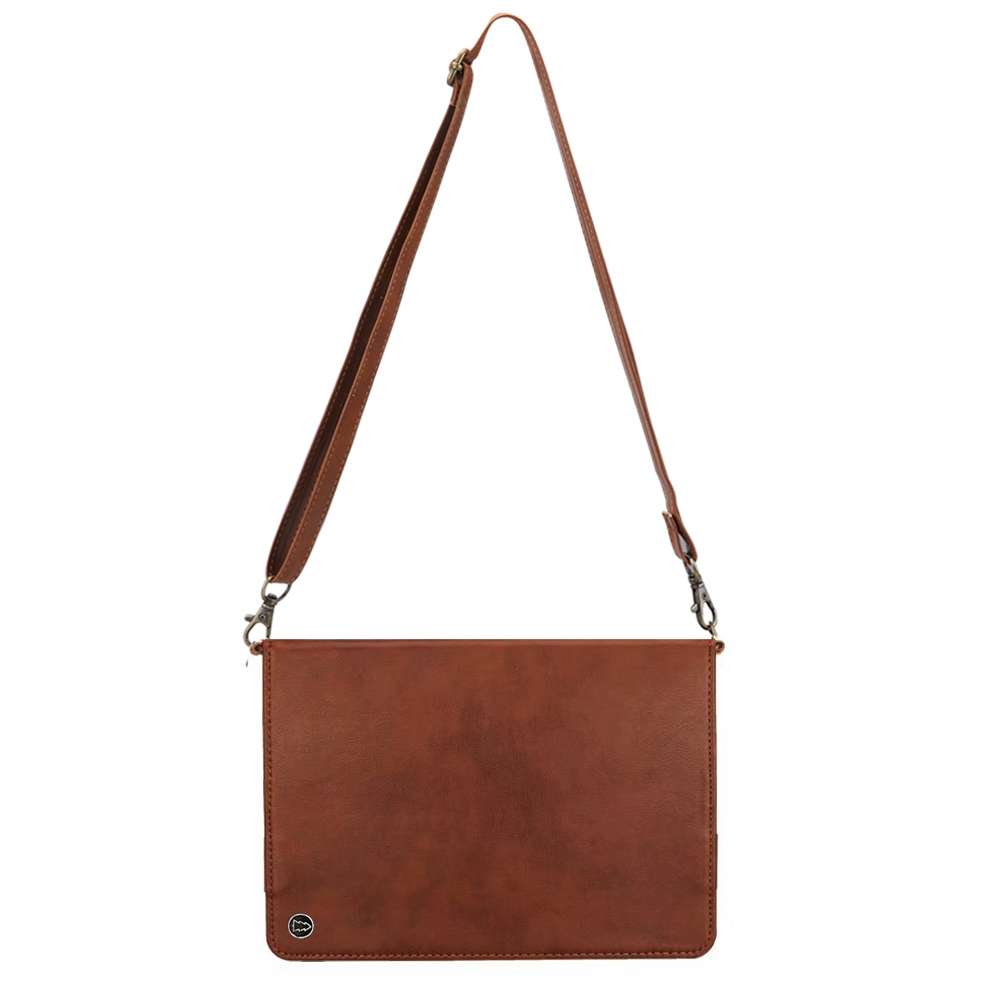 For Samsung Galaxy Tab S7+ T970/T975 Envelope Solid Color Leather Tablet Case(Brown)
