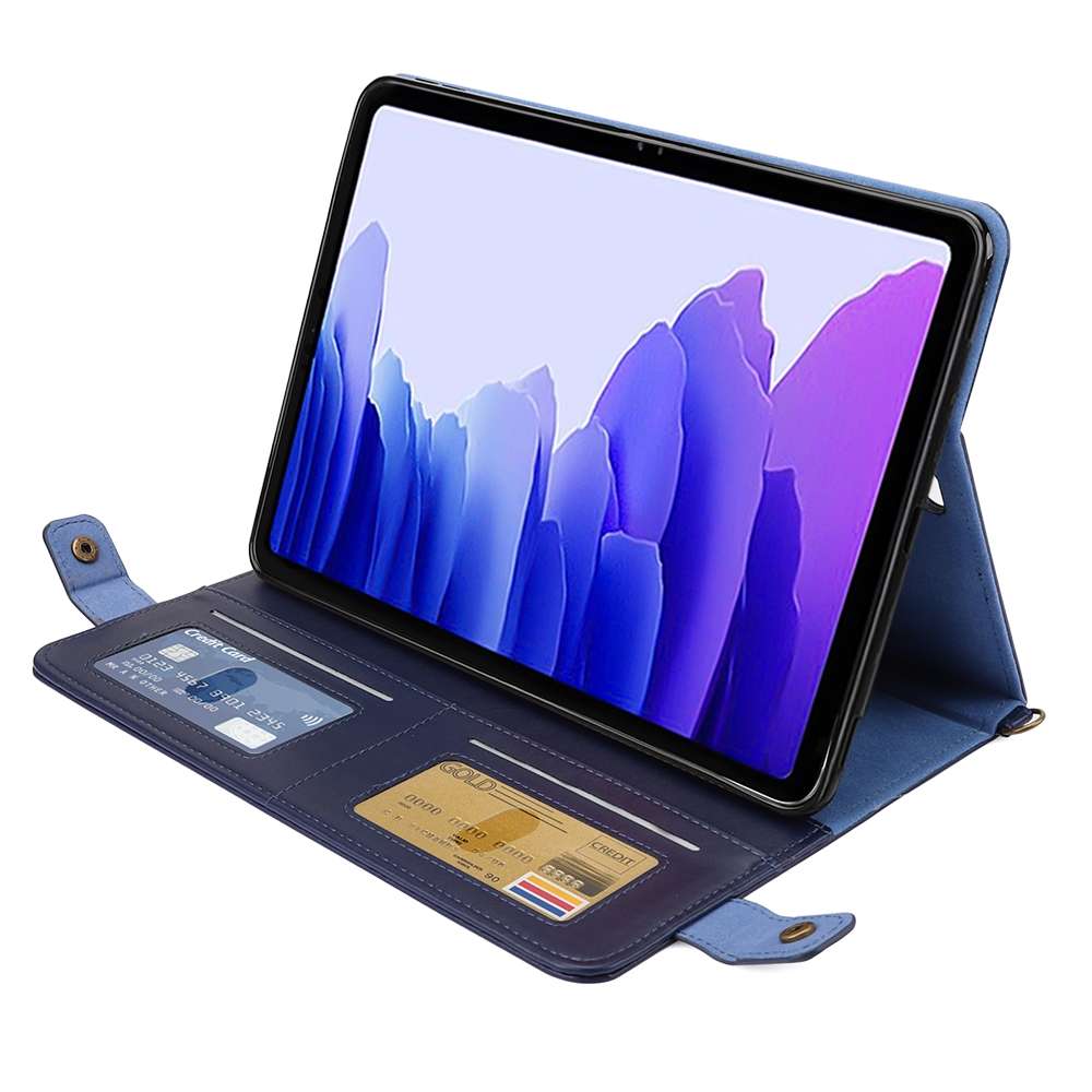 For Samsung Galaxy Tab S7 T870/T875 Envelope Solid Color Leather Tablet Case(Blue)