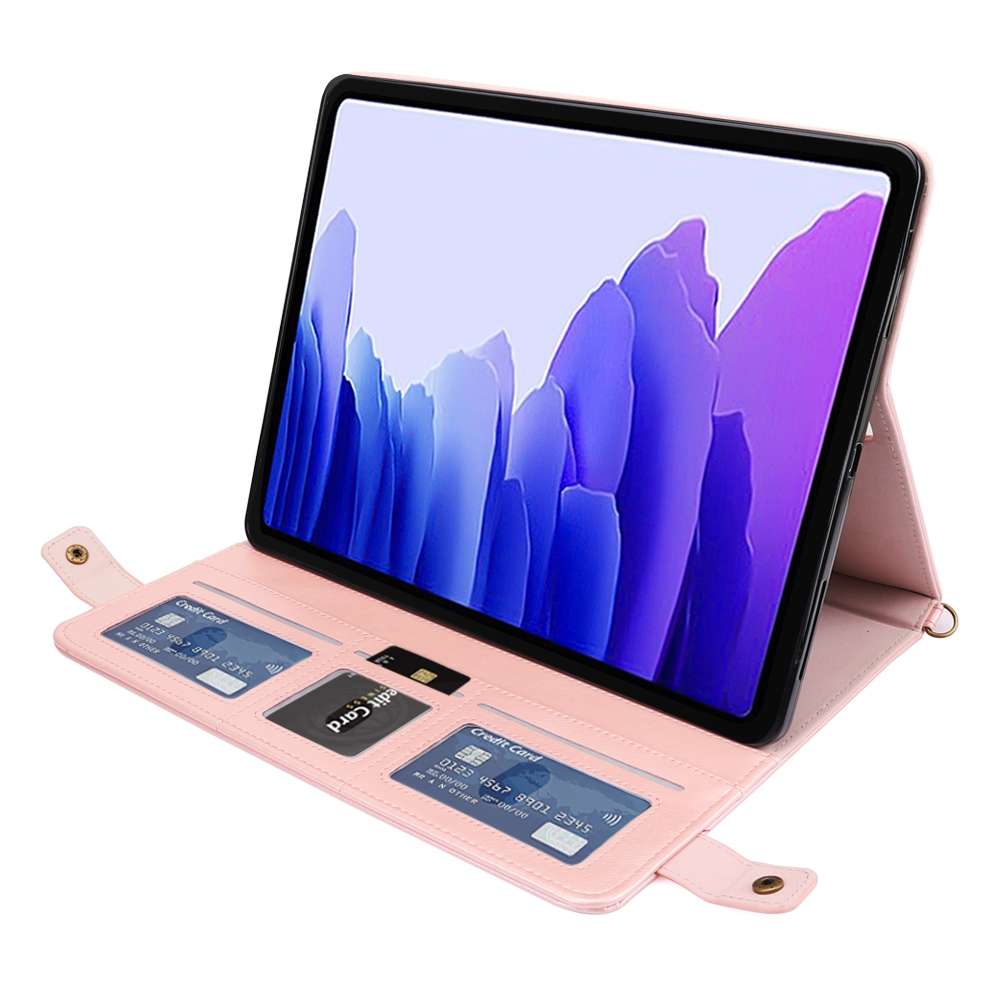For Samsung Galaxy Tab S8 Envelope Solid Color Leather Tablet Case(Rose Gold)