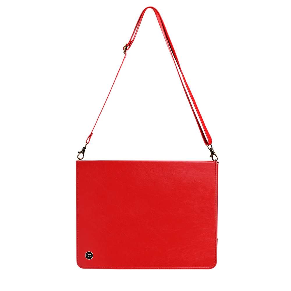 For Samsung Galaxy Tab S8 Envelope Solid Color Leather Tablet Case(Red)