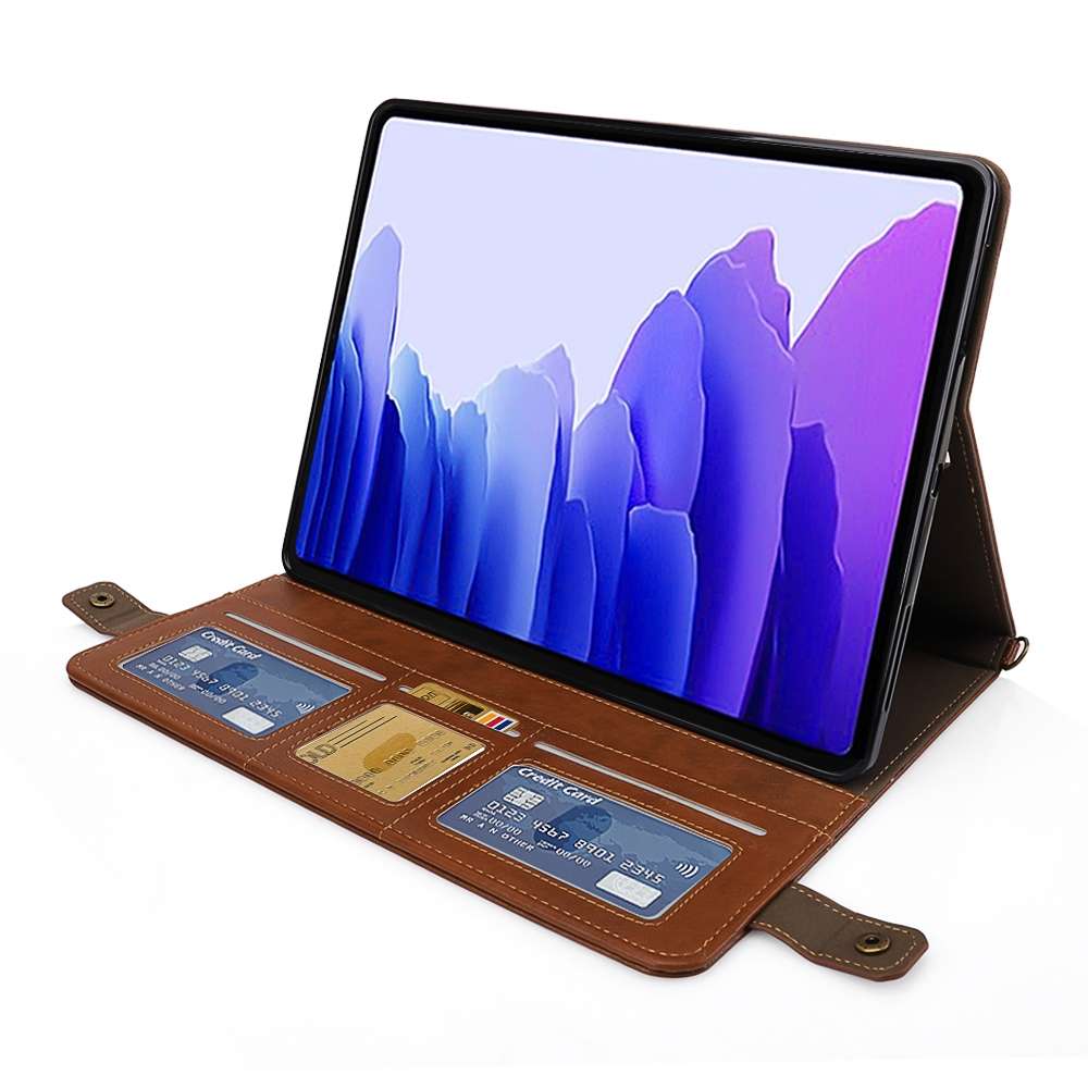 For Samsung Galaxy Tab S8 Envelope Solid Color Leather Tablet Case(Brown)