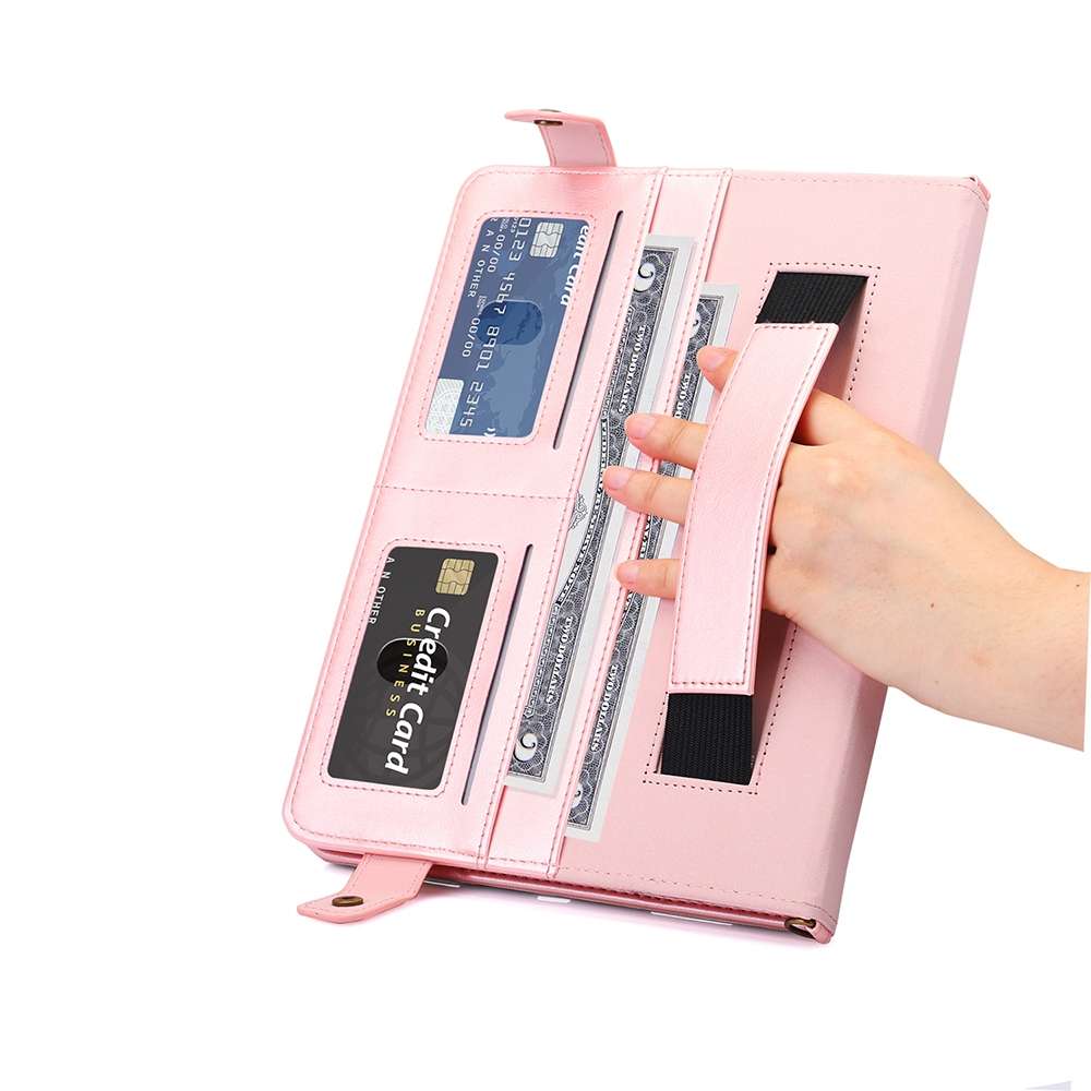 For Samsung Galaxy Tab S8+ Envelope Solid Color Leather Tablet Case(Rose Gold)