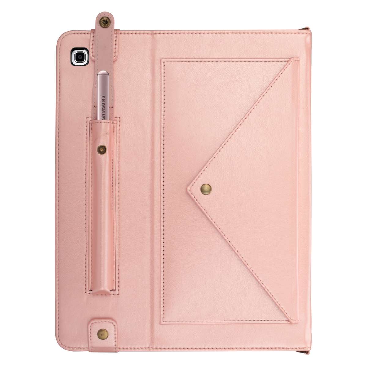 For Samsung Galaxy Tab S5e T720/T725 Envelope Solid Color Leather Tablet Case(Rose Gold)