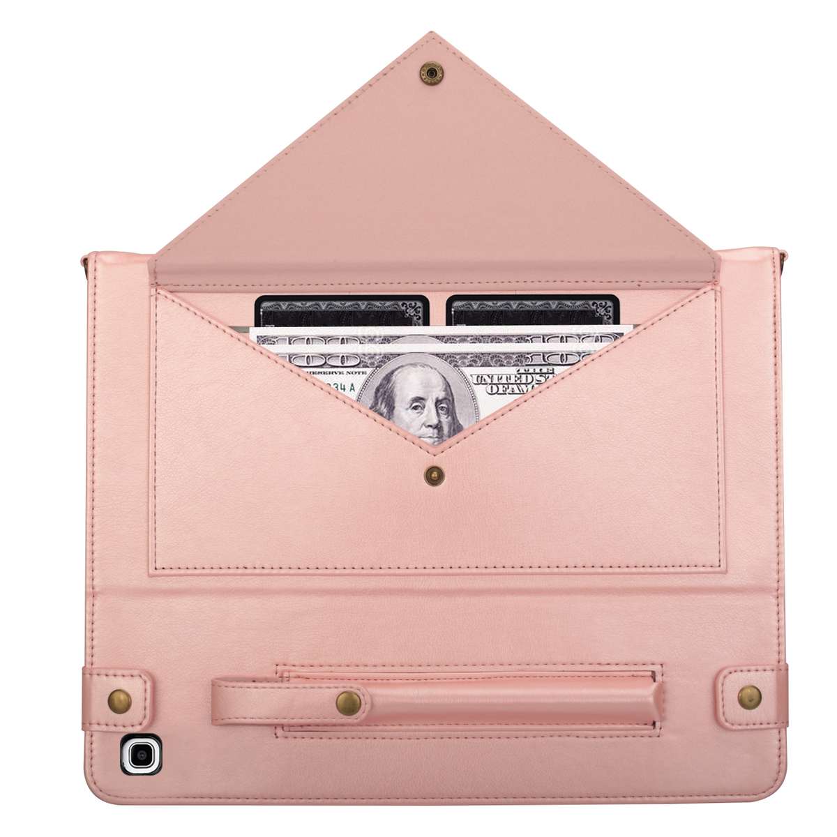 For Samsung Galaxy Tab S5e T720/T725 Envelope Solid Color Leather Tablet Case(Rose Gold)