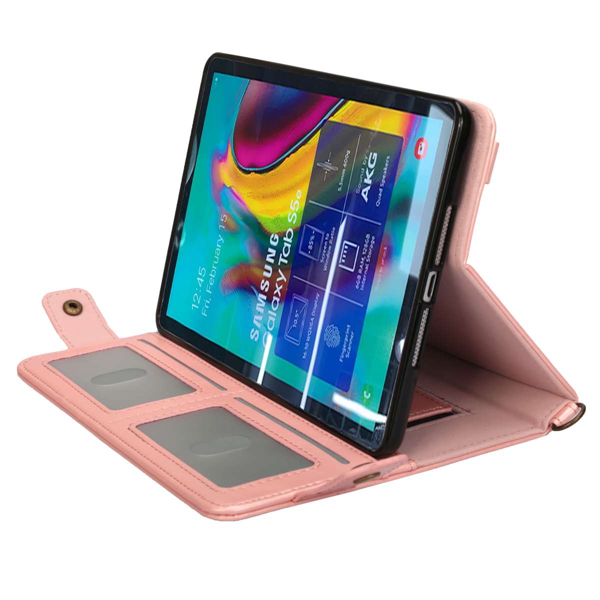 For Samsung Galaxy Tab S5e T720/T725 Envelope Solid Color Leather Tablet Case(Rose Gold)