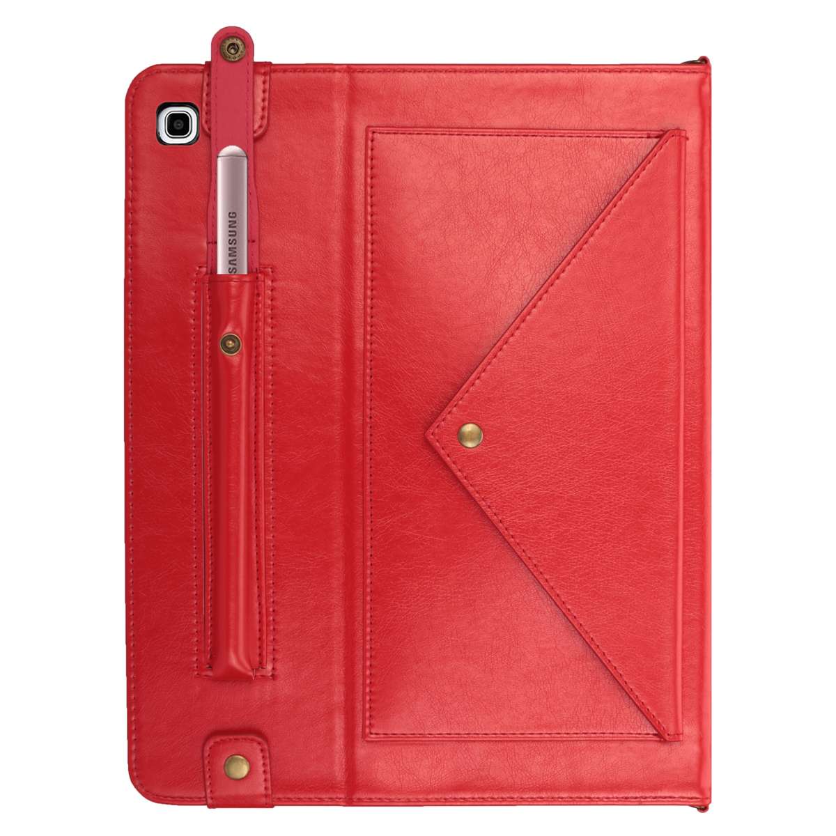 For Samsung Galaxy Tab S5e T720/T725 Envelope Solid Color Leather Tablet Case(Red)