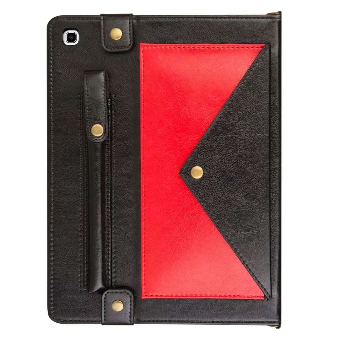 For Samsung Galaxy Tab S5e T720 Envelope Color Matching Leather Tablet Case(Black Red)