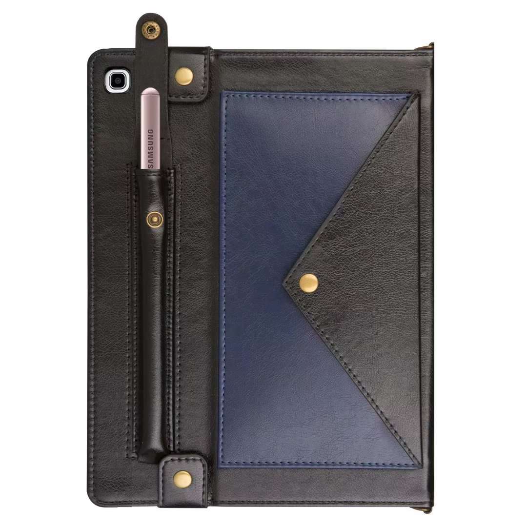 For Samsung Galaxy Tab S5e T720 Envelope Color Matching Leather Tablet Case(Black Blue)