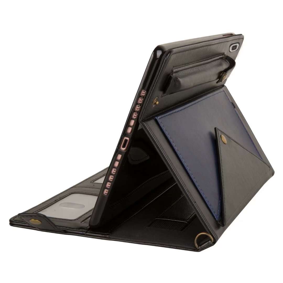 For Samsung Galaxy Tab S5e T720 Envelope Color Matching Leather Tablet Case(Black Blue)