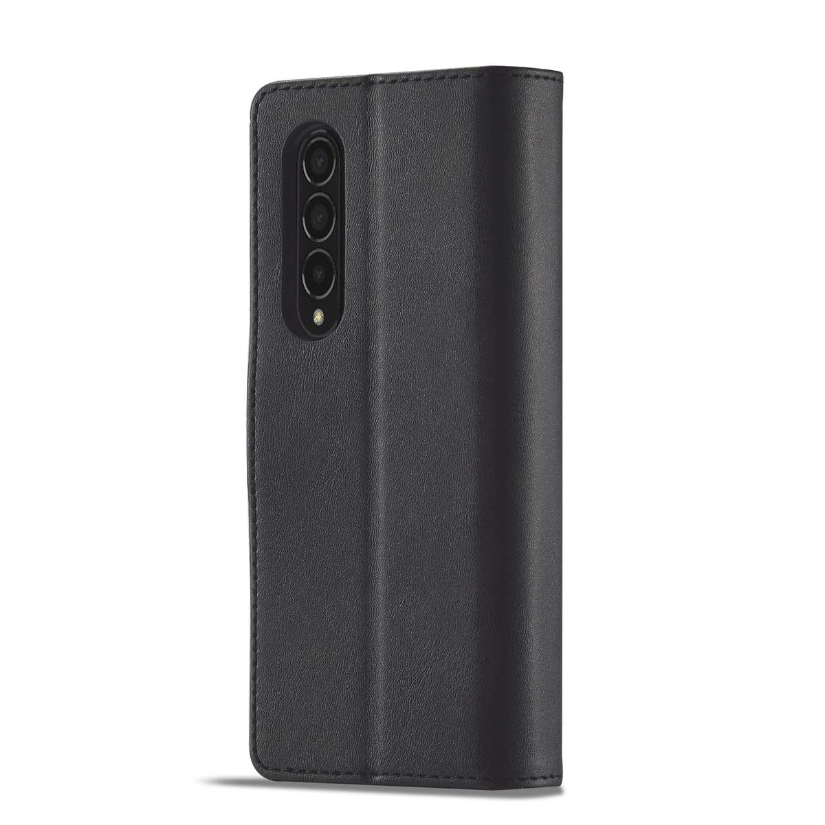 For Samsung Galaxy Z Fold4 5G LC.IMEEKE Calf Texture Leather Phone Case(Black)