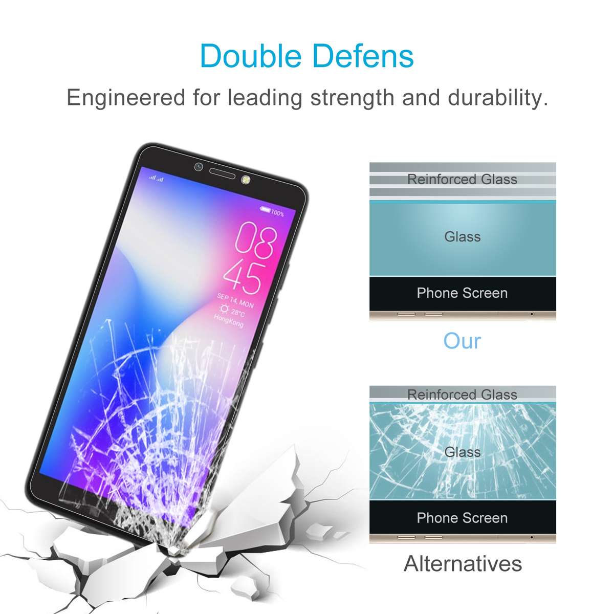 10 PCS 0.26mm 9H 2.5D Tempered Glass Film For Tecno Pop 2 Pro