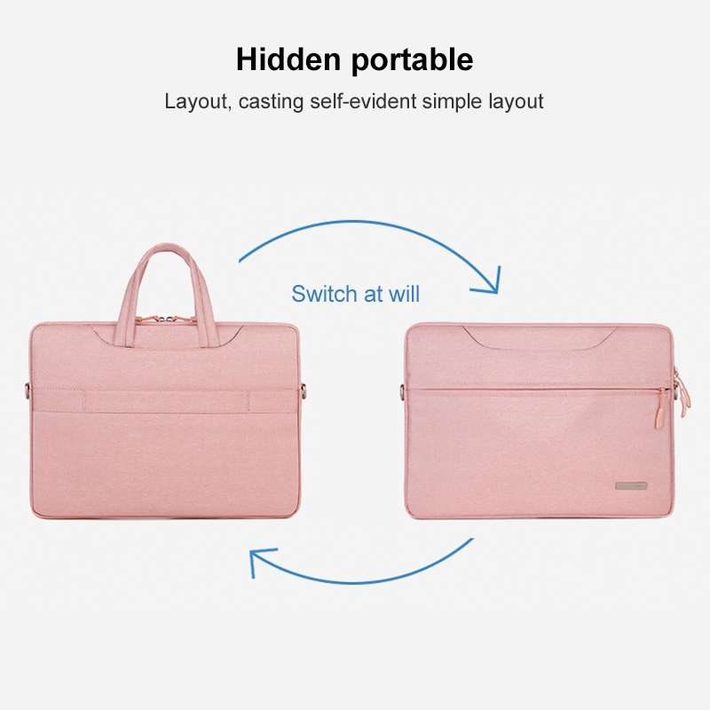 Handbag Laptop Bag Inner Bag with Shoulder Strap/Power Bag, Size:12 inch(Pink)