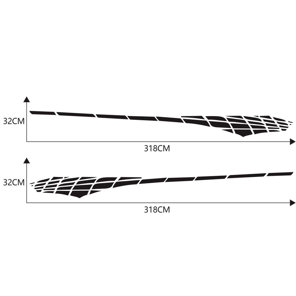 2 PCS/Set D-501 Plaid Pattern Car Modified Decorative Sticker(Black)