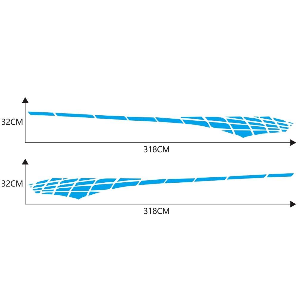 2 PCS/Set D-501 Plaid Pattern Car Modified Decorative Sticker(Black)