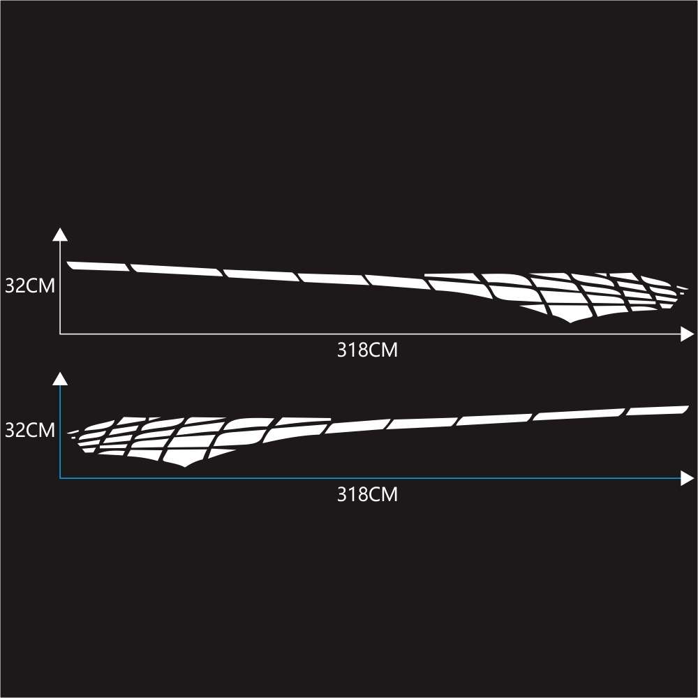 2 PCS/Set D-501 Plaid Pattern Car Modified Decorative Sticker(Black)