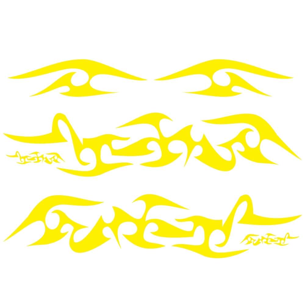2 PCS/Set D-925 Flame Pattern Car Modified Decorative Sticker(Black)