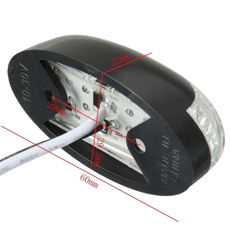 4 PCS MK-184 DC10-30V Truck Two-color Side Clearance Maker Light(Yellow Shell Yellow Light)