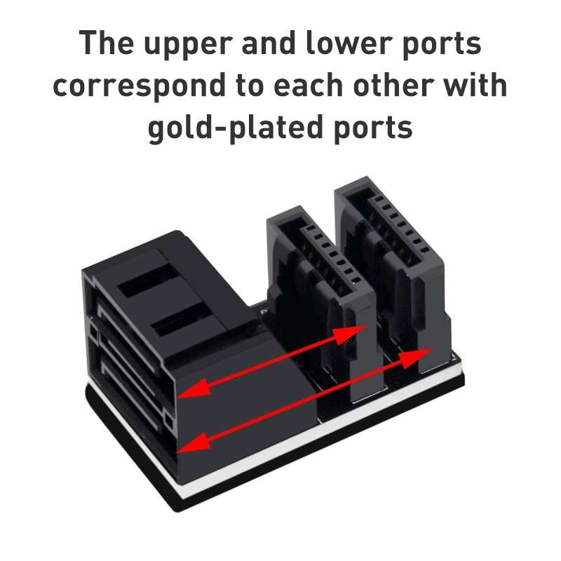 5 PCS Motherboard SATA 7Pin Dual Interface, Model:PH572 180 Degree