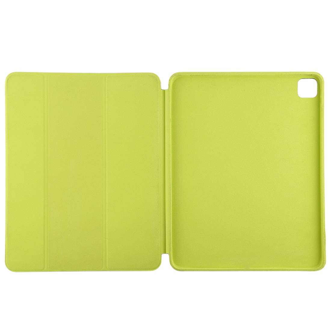 For iPad Pro 12.9 inch (2020/2021) 3-fold Horizontal Flip Smart Leather Tablet Case w ... (Yellow)