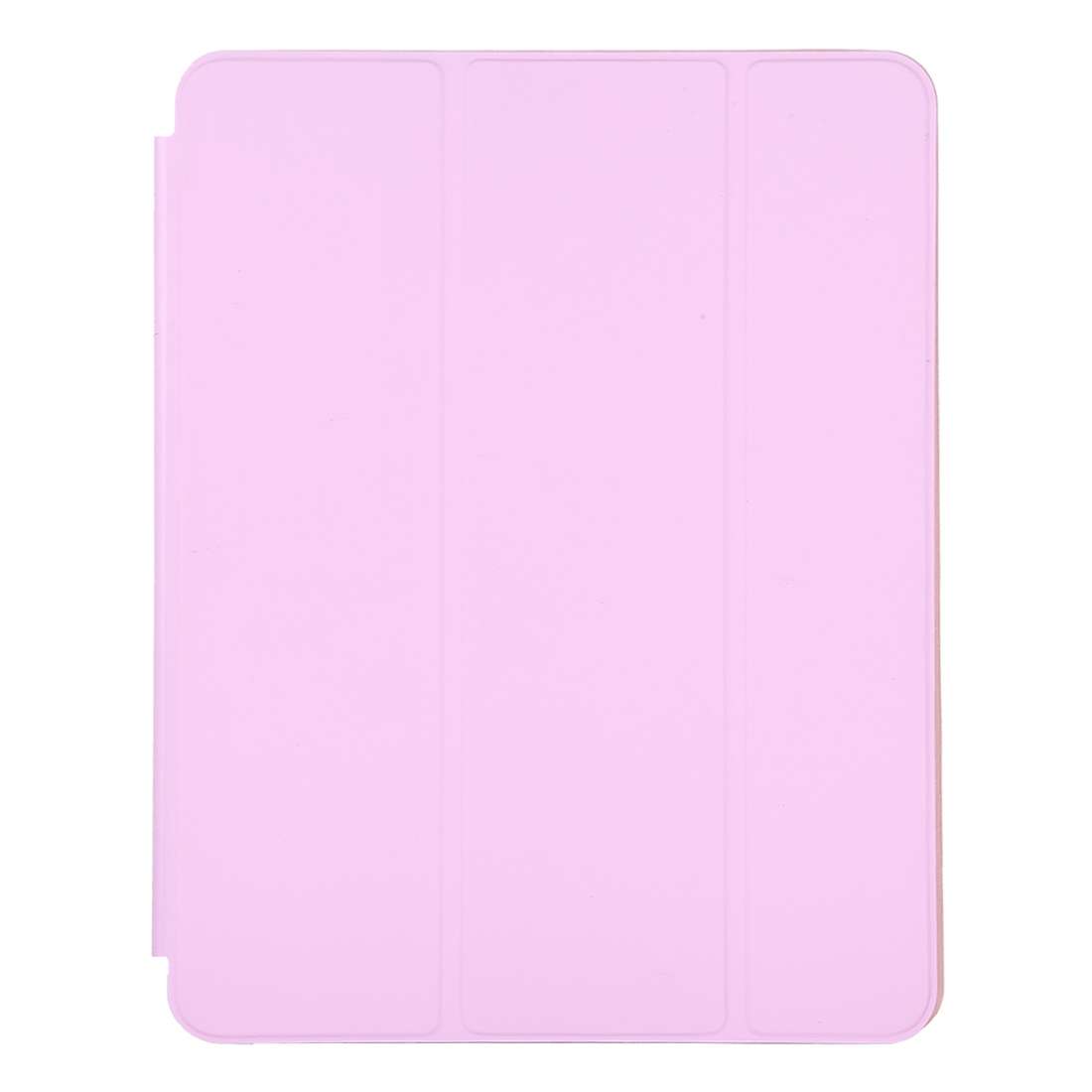 For iPad Pro 12.9 inch (2020/2021) 3-fold Horizontal Flip Smart Leather Tablet Case wit ... (Pink)