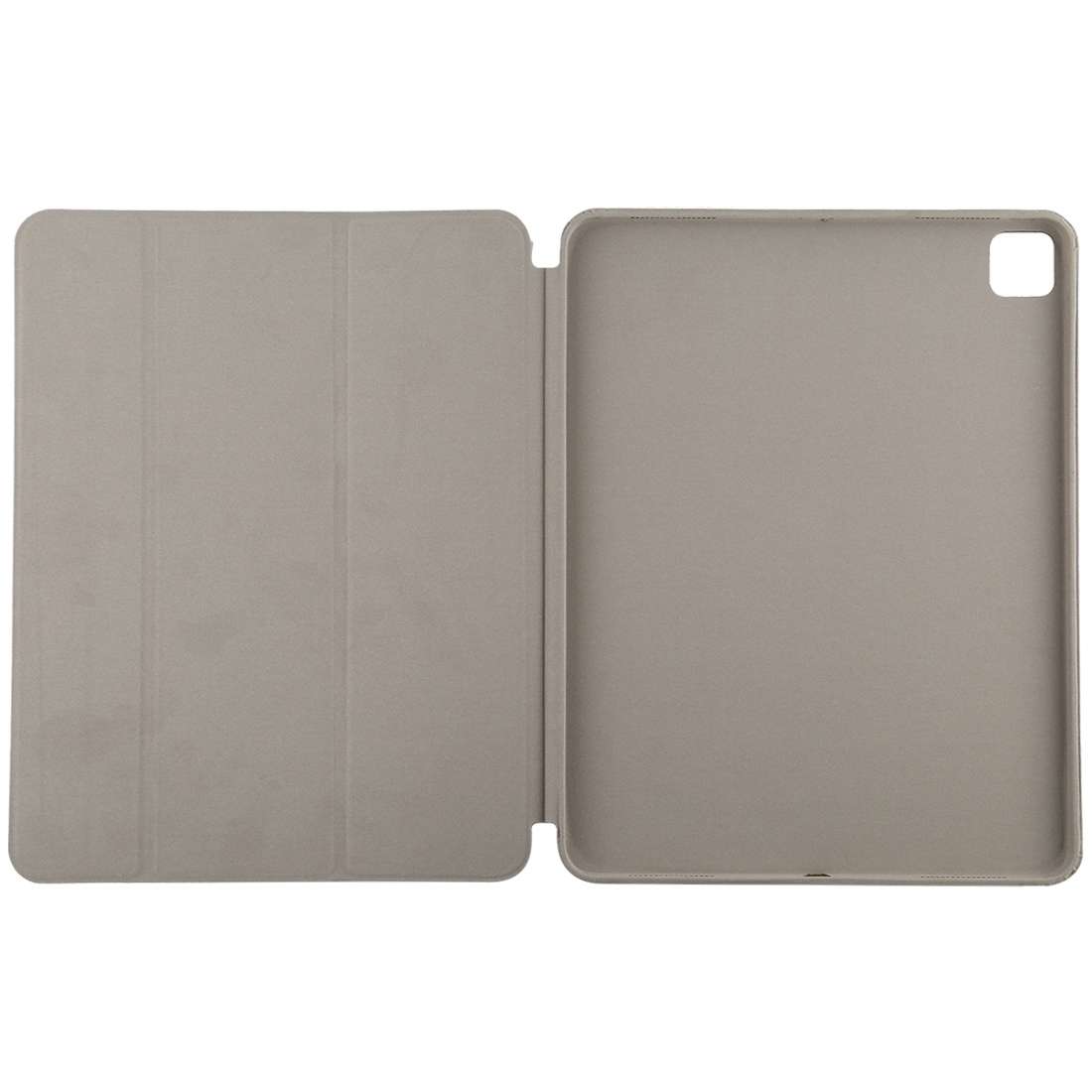 For iPad Pro 12.9 inch (2020/2021) 3-fold Horizontal Flip Smart Leather Tablet Case wit ... (Grey)