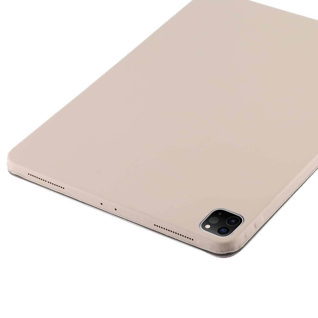 For iPad Pro 12.9 inch (2020/2021) 3-fold Horizontal Flip Smart Leather Tablet Case wit ... (Grey)