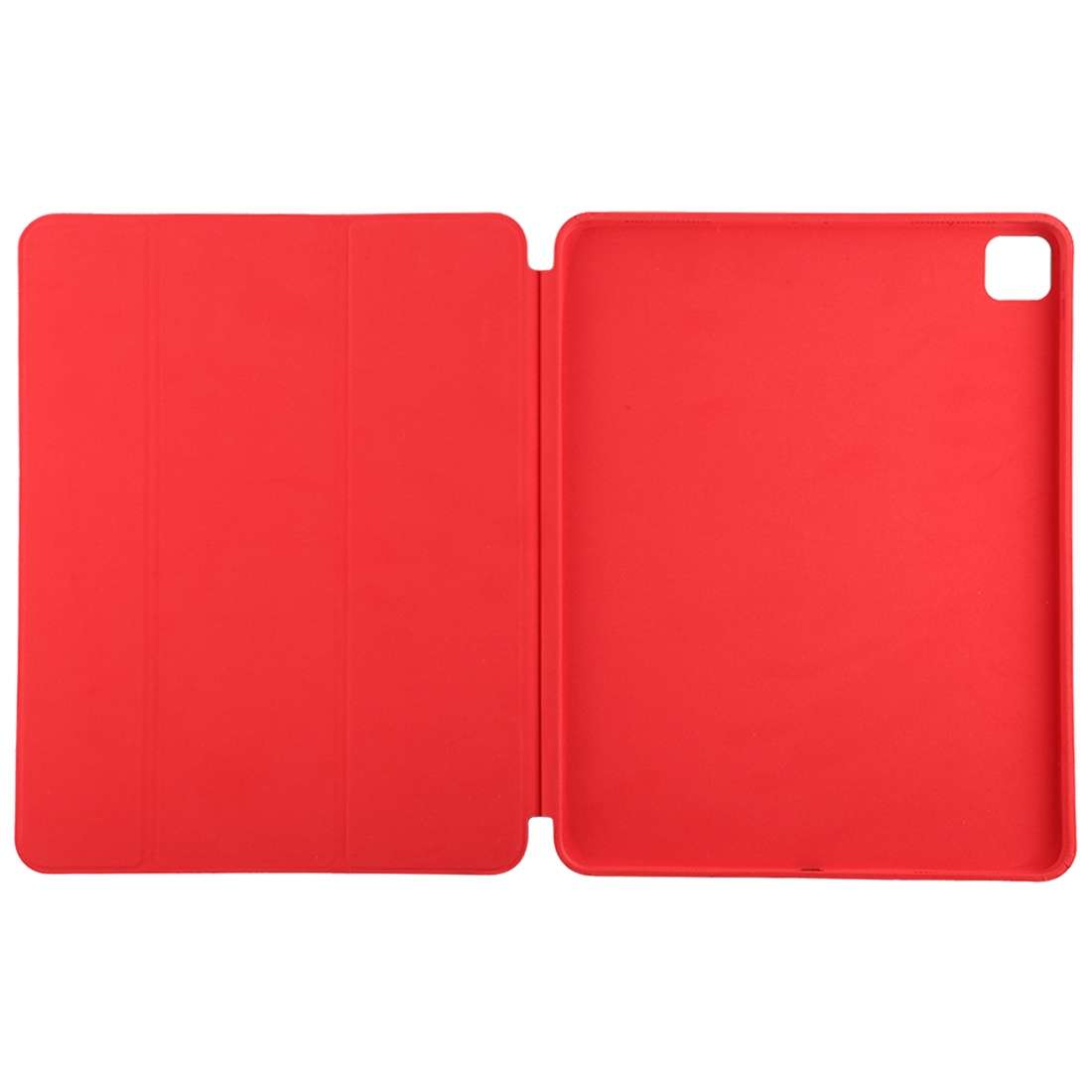 For iPad Pro 12.9 inch (2020/2021) 3-fold Horizontal Flip Smart Leather Tablet Case with ... (Red)