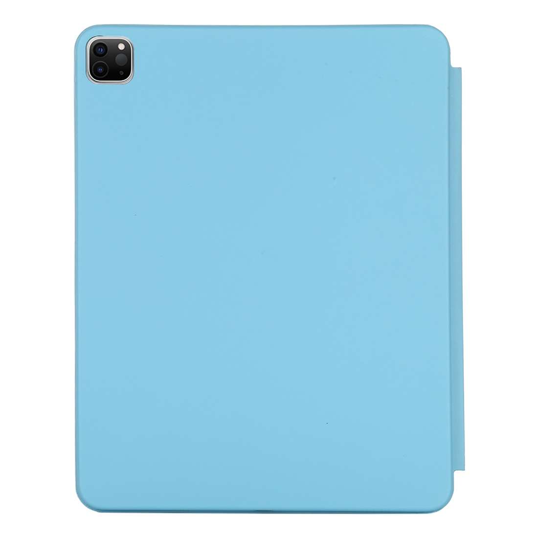 For iPad Pro 12.9 inch (2020/2021) 3-fold Horizontal Flip Smart Leather Tablet Case wit ... (Blue)