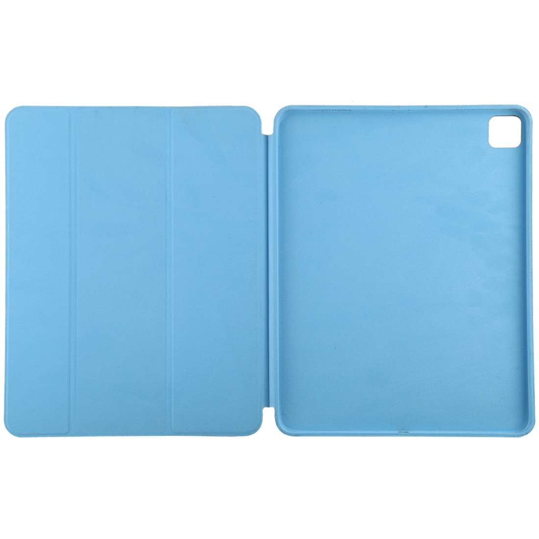 For iPad Pro 12.9 inch (2020/2021) 3-fold Horizontal Flip Smart Leather Tablet Case wit ... (Blue)