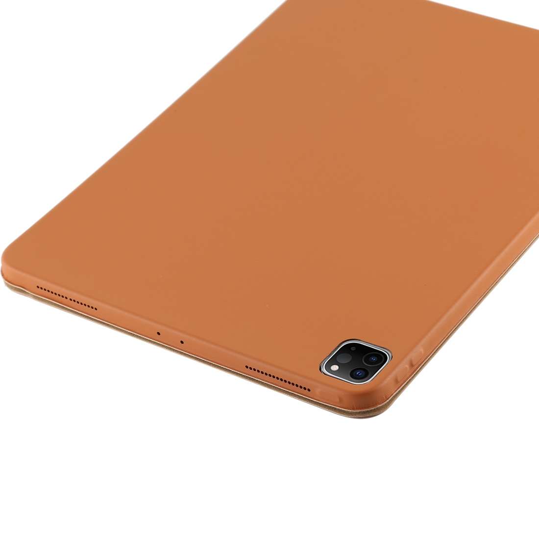 For iPad Pro 12.9 inch (2020/2021) 3-fold Horizontal Flip Smart Leather Tablet Case w ... (Orange)