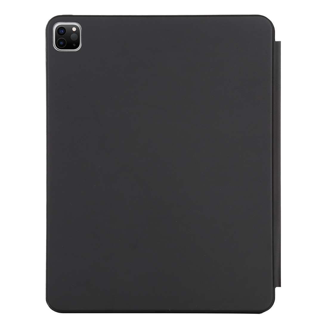 For iPad Pro 12.9 inch (2020/2021) 3-fold Horizontal Flip Smart Leather Tablet Case wi ... (Black)