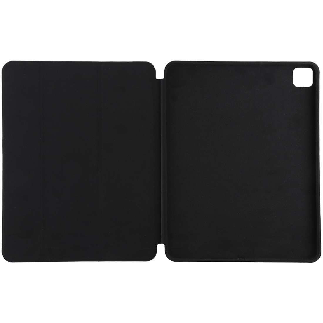 For iPad Pro 12.9 inch (2020/2021) 3-fold Horizontal Flip Smart Leather Tablet Case wi ... (Black)