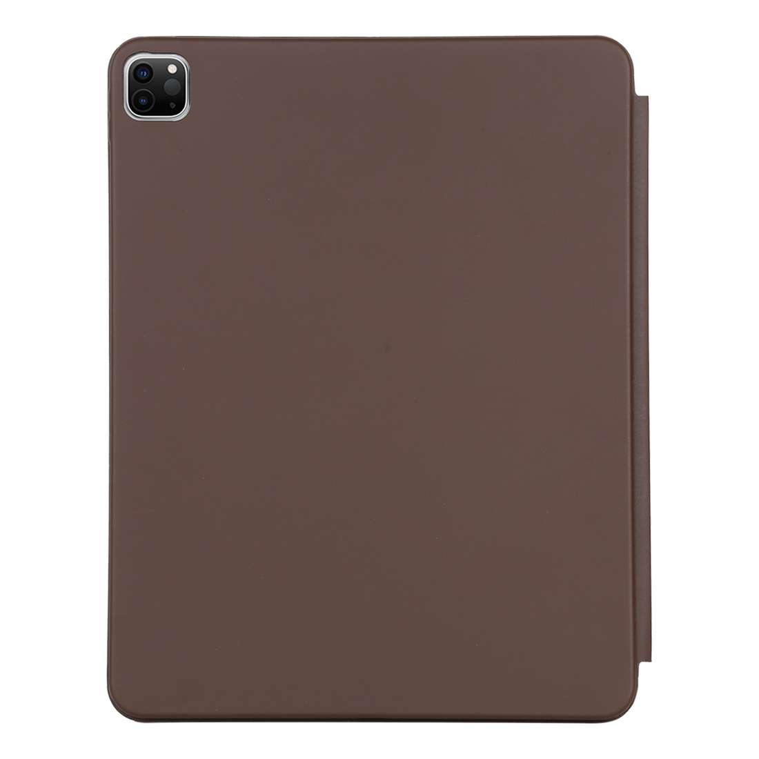 For iPad Pro 12.9 inch (2020/2021) 3-fold Horizontal Flip Smart Leather Tablet Case wi ... (Brown)