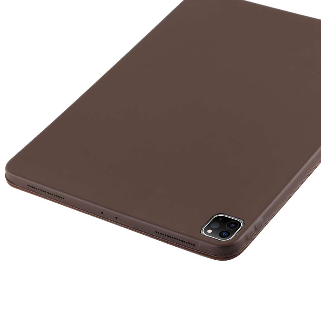 For iPad Pro 12.9 inch (2020/2021) 3-fold Horizontal Flip Smart Leather Tablet Case wi ... (Brown)