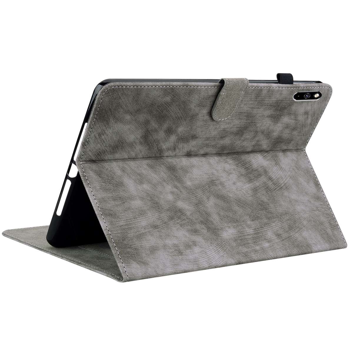 For Huawei MatePad Pro 10.8 2021/2018 Tiger Pattern PU Tablet Case(Grey)