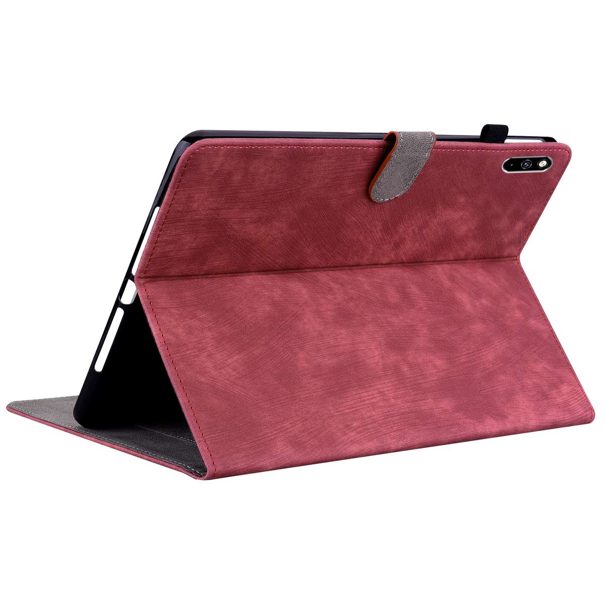For Huawei MatePad Pro 10.8 2021/2018 Tiger Pattern PU Tablet Case(Red)