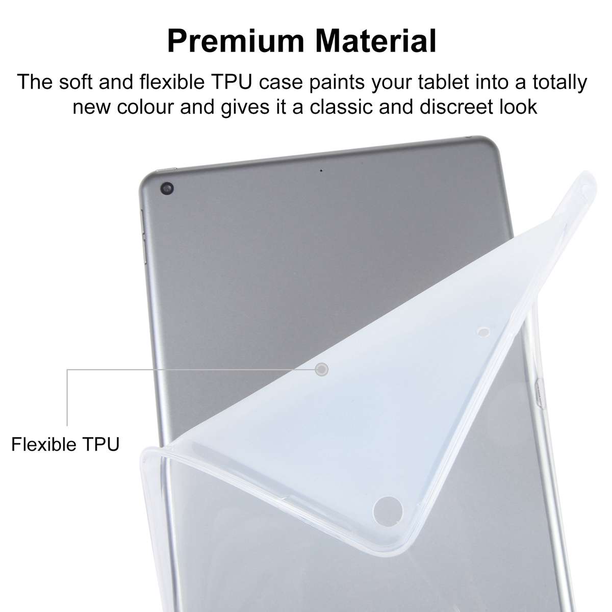 For iPad 10.2 2019 / 2020 / 2021 TPU Tablet Case (Frosted Clear)