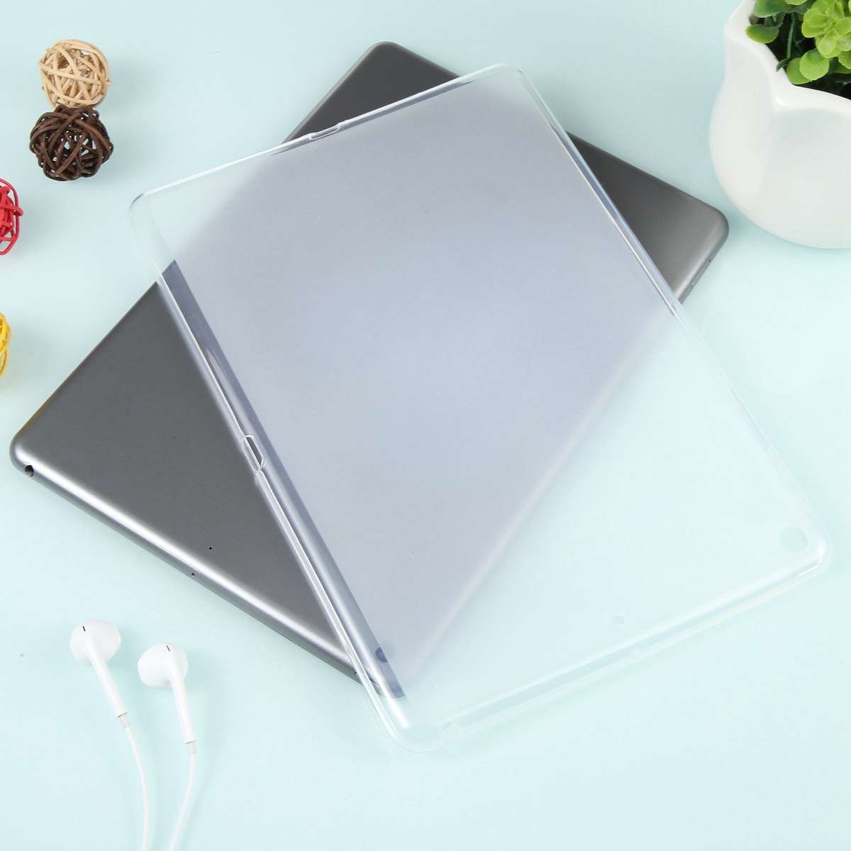 For iPad 10.2 2019 / 2020 / 2021 TPU Tablet Case (Frosted Clear)