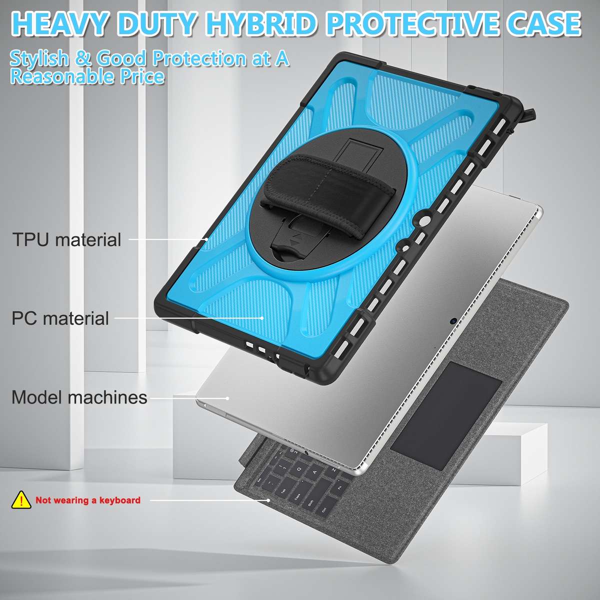 For MicroSoft Surface Pro 8 TPU + PC Tablet Case(Blue)